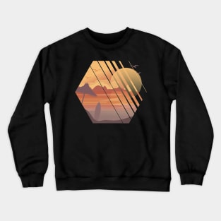 Fading Sunset At The Beach Crewneck Sweatshirt